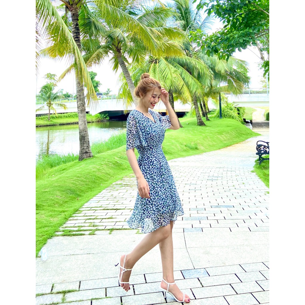 [XẢ HÀNG GIÁ GỐC] Đầm Maxi Hoa Nhí 2 lớp cánh tiên phom rũ nhẹ xinh xắn | BigBuy360 - bigbuy360.vn