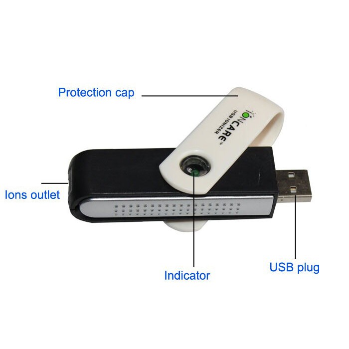 Máy tạo ion âm ô tô USB , máy lọc không khí USB laptop trung hòa điện tích dương phát ra từ máy tính | BigBuy360 - bigbuy360.vn