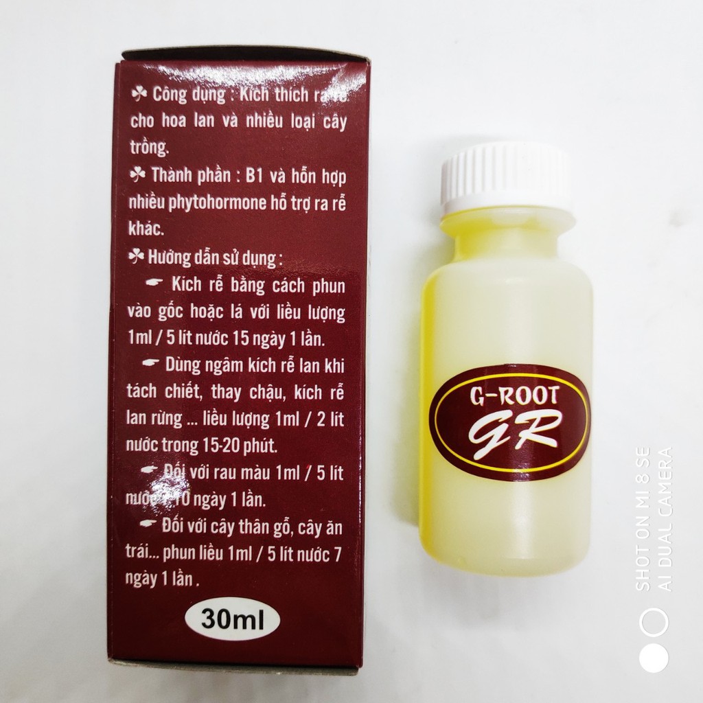 Chế phẩm Kích rễ G – Root dùng cho hoa lan và nhiều loại cây trồng (giâm, chiết, bôi trực tiếp, phun, tưới,...) 30ml