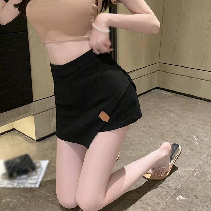 Chân Váy Ngắn Hàn Quốc Màu Trơn Thiết Kế Độc Đáo Cho Nữ