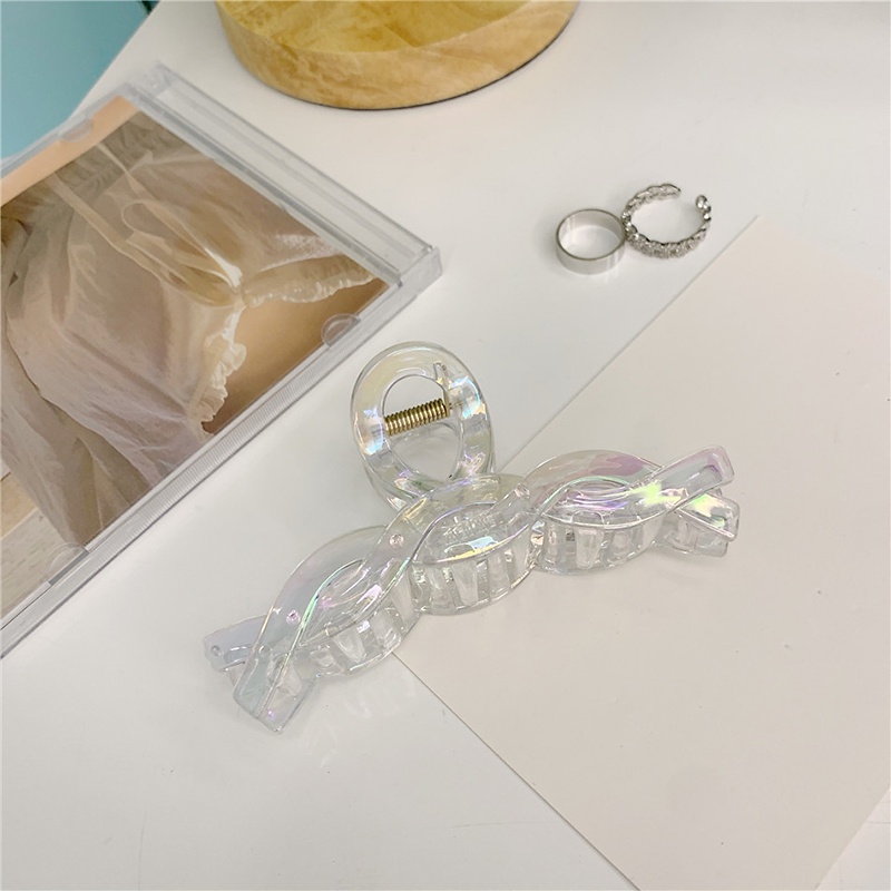 Kẹp Tóc Trong Suốt Họa Tiết Hình Học Cho Nữ