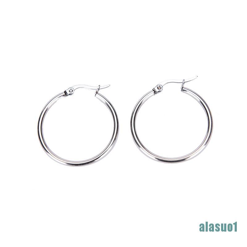 Bông Tai Mạ Bạc Hình Tròn 2mm Thời Trang