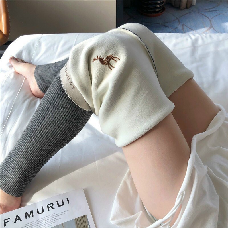 Quần Legging Thời Trang Nữ Quần Gân Lót Nỉ Nhung Thêu Hình Ấm Áp Mùa Đông | BigBuy360 - bigbuy360.vn