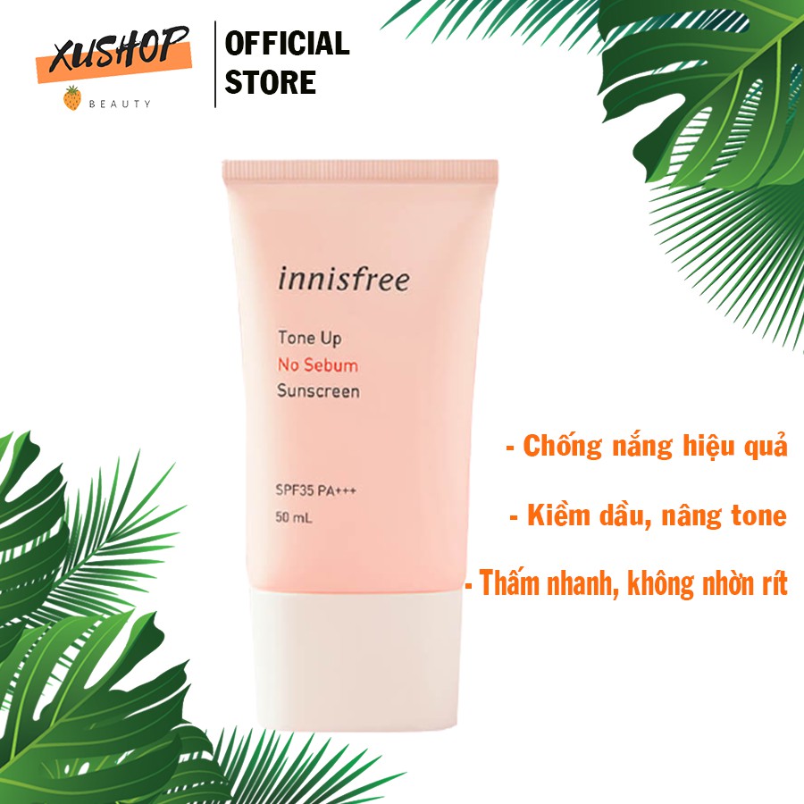 Kem Chống Nắng Sáng Da Innisfree Tone up NO SEBUM SUNSCREEN SPF50 PA++++ (50ml)