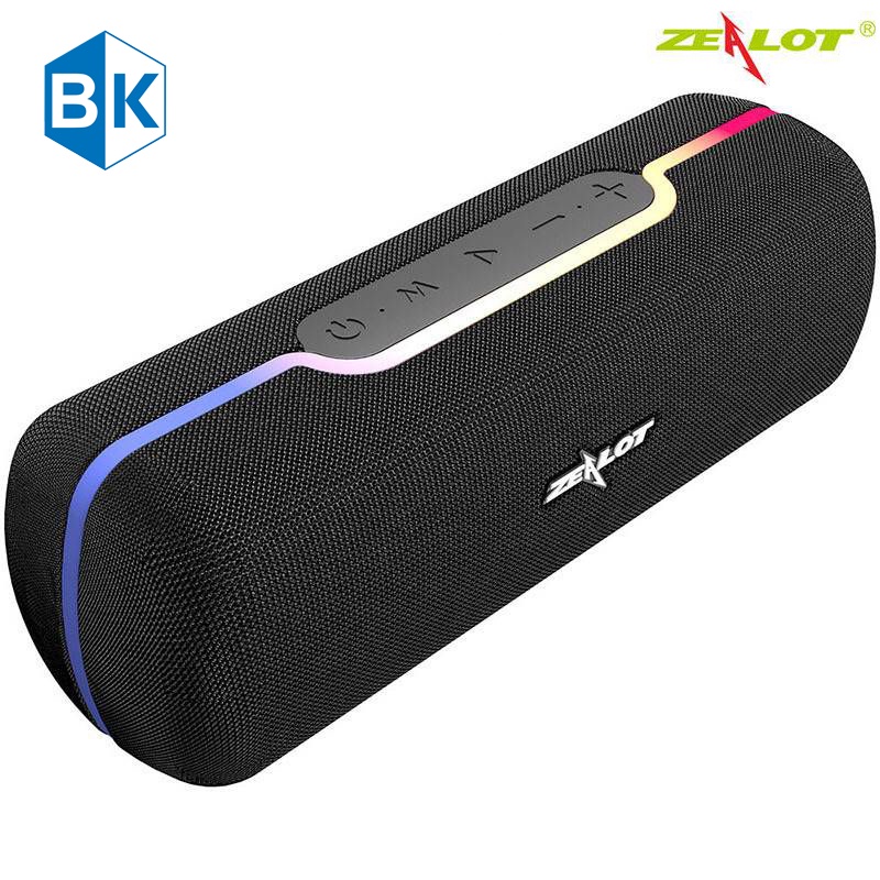 Loa Zealot S55 TWS Bluetooth 5.0, Âm Thanh Ấn Tượng 10W Với Đèn Màu Sắc Hỗn Hợp Âm Thanh Âm Chân Thực, Chính hãng