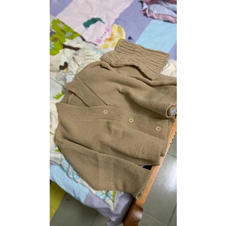 Set Loại 1 Áo Len Cúp Ngực Vặn Thừng Và Áo Khoác Cardigan Dáng Rộng Tiểu Thư