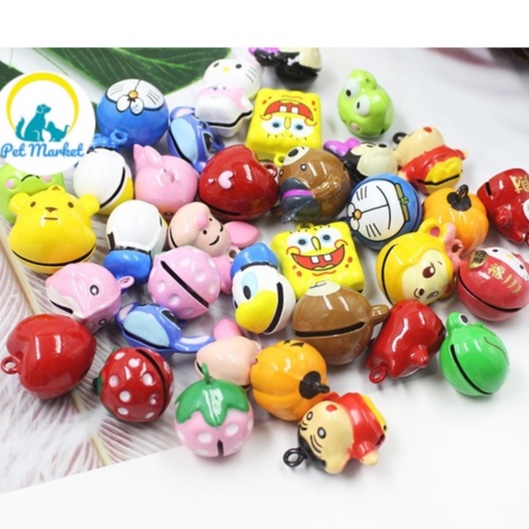 CHUÔNG CỔ HỌA TIẾT HÌNH THÚ HOẠT HÌNH CHO THÚ CƯNG DỄ THƯƠNG