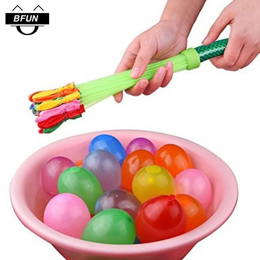 Bộ 111 Bong Bóng Nước Chùm HAPPY Baby Balloons LOẠI TỐT - Bong Bóng Nước CÓ VÒI NỐI Bơm Nhanh