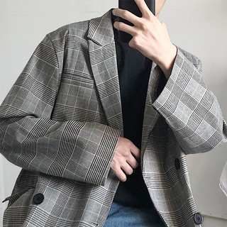 [ORDER] Áo khoác bazer vest nam from rộng sọc ca rô