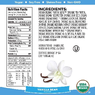 Bột protein pha sữa ngũ cốc hữu cơ thuần chay Orgain