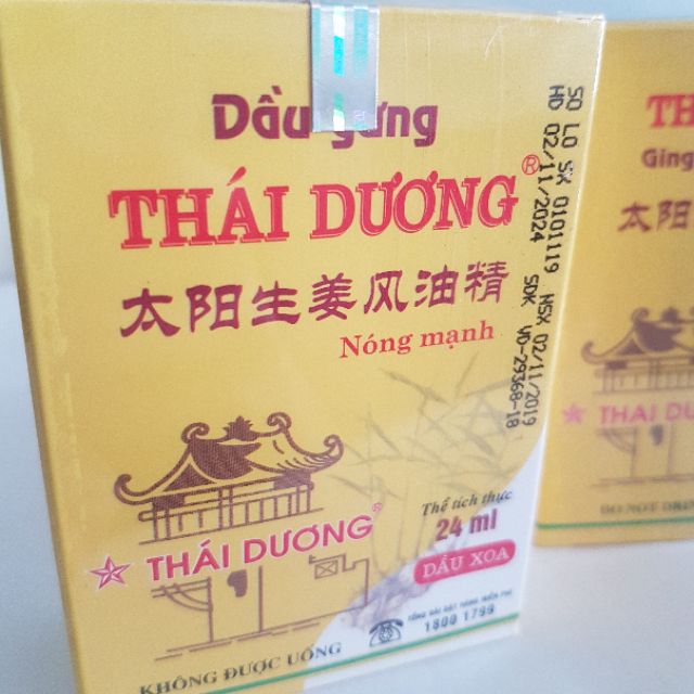 Dầu gừng Thái Dương 24ml - Đông Anh Pharmart