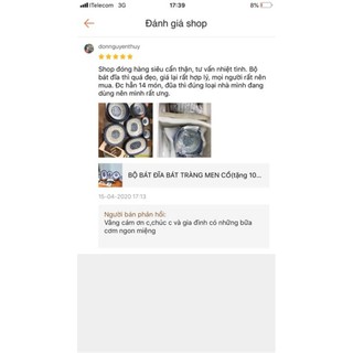 Bộ bát đĩa vân cổ 14 món Bát Tràng