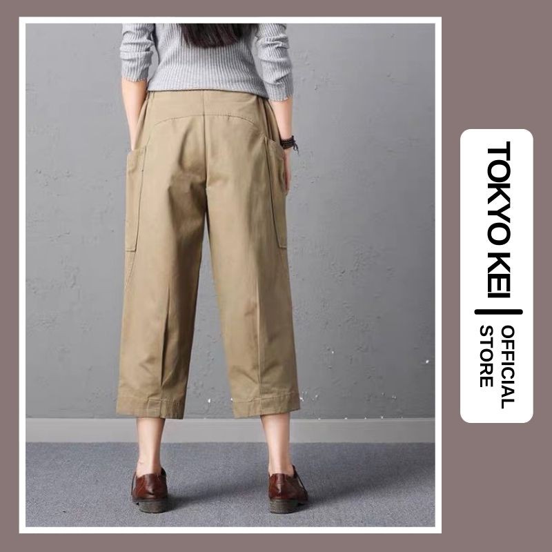 Quần Baggy Ống Rộng TOKYO KEI 💖FREESHIP💖 Quần Jogger Túi Hộp Dáng Rộng Màu Nâu Đen, Đủ Size S M L TQH63 | BigBuy360 - bigbuy360.vn