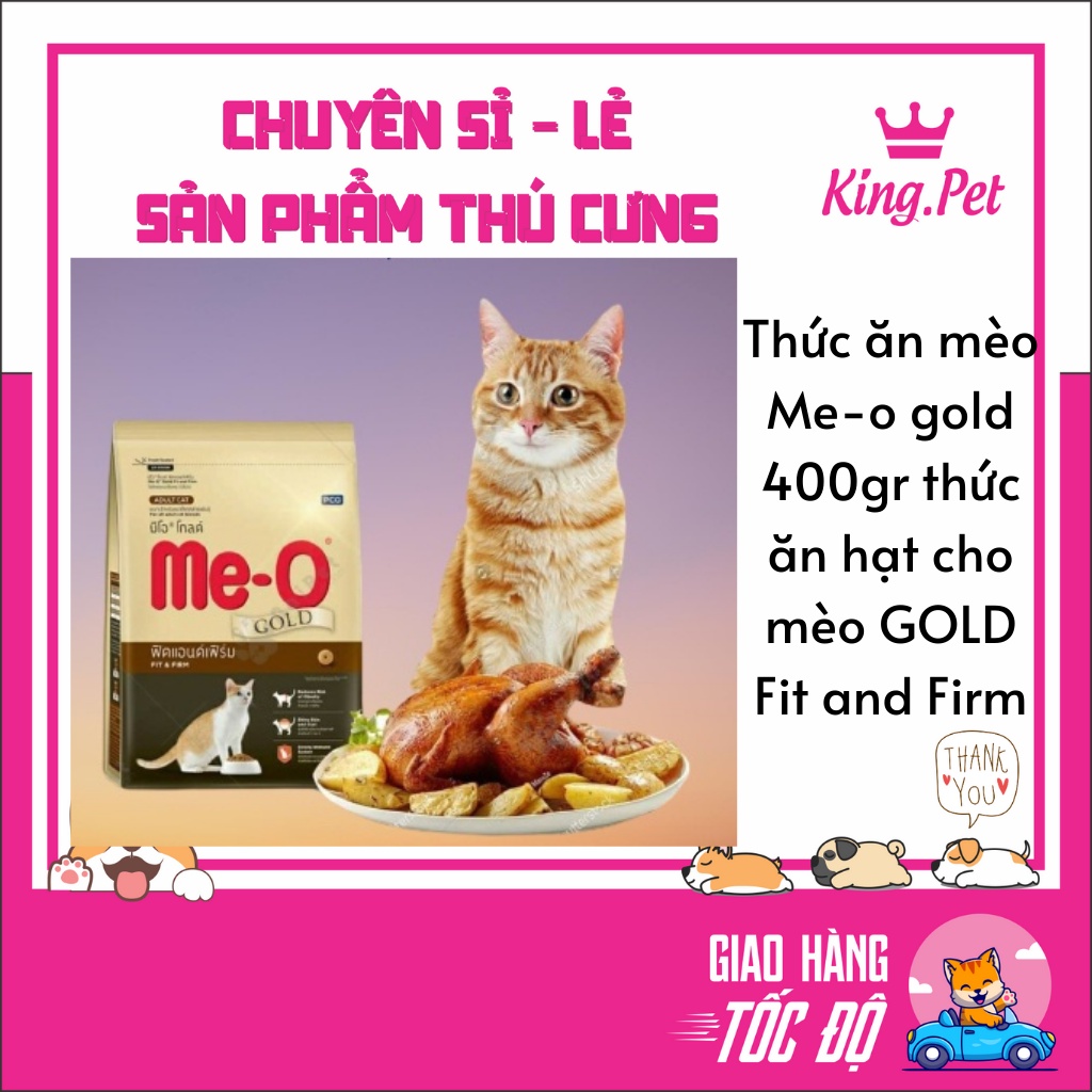 Thức ăn mèo Me-o gold 400gr thức ăn hạt cho mèo GOLD Fit and Firm
