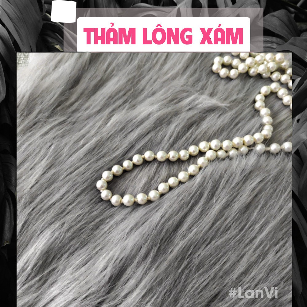 Thảm lông xám trải sàn thảm trải phòng phụ kiện chụp hình nền sản phẩm trang trí nhà cửa