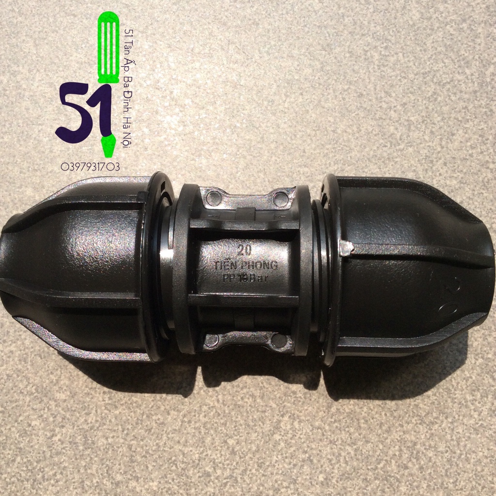 Cút , măng sông Tiền Phong cỡ 20 ống HDPE | Phụ kiện ống đen