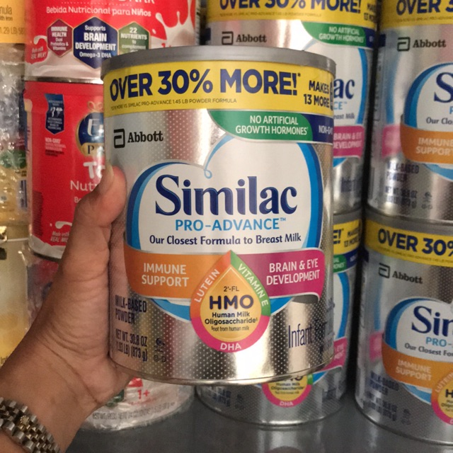 Sữa Similac Xám Pro Advance Non Gmo -HMO 873g của Mỹ