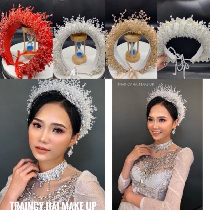 cài tóc cô dâu mấn cô dâu