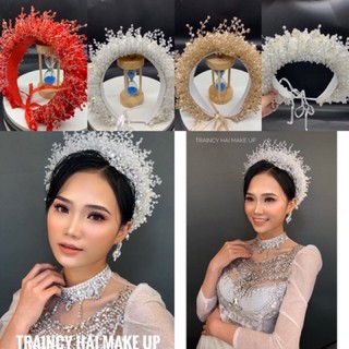 cài tóc cô dâu mấn cô dâu