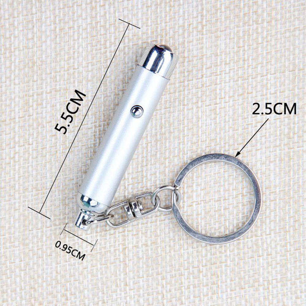 Móc Khóa Mini Kiêm Đèn Pin Chiếu Tia UV Ánh Sáng Tím Dạ Quang Thanh Lịch