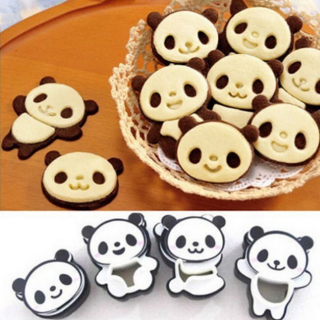 4 Khuôn Cắt Bánh Quy Hình Gấu Trúc