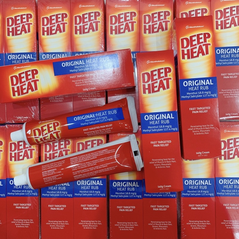 Kem xoa bóp giảm đau Deep heat original heat rub 140g