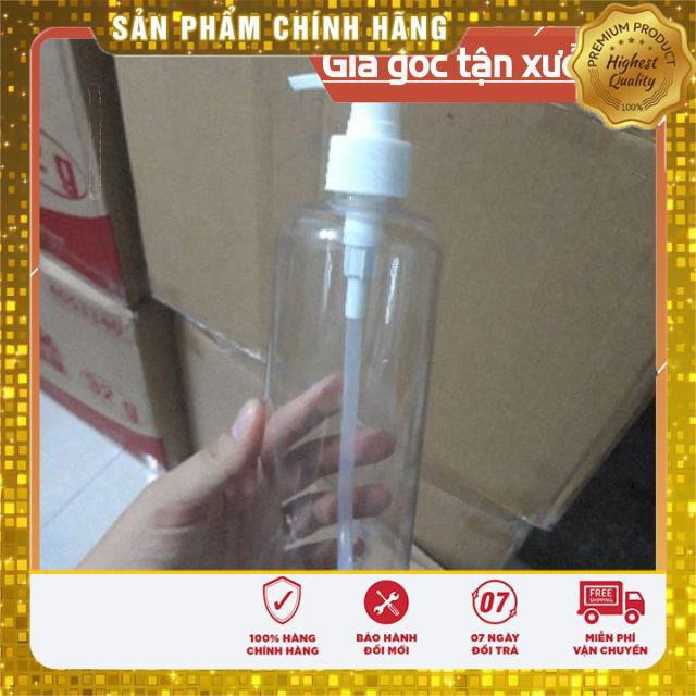 Chai Chiết Mĩ Phẩm ❤ TRÙM SỈ ❤ Chai nhựa pet vòi nhấn 500ml cao chiết mỹ phẩm, phụ kiện du lịch