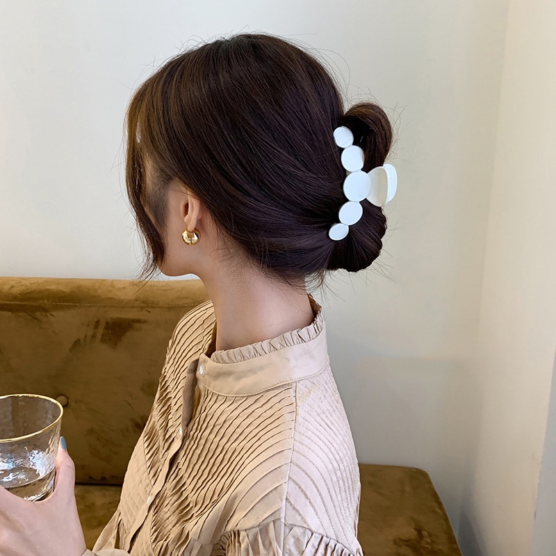 Kẹp Tóc Hình Tròn Thiết Kế Đơn Giản Thời Trang Hàn Quốc Cho Nữ