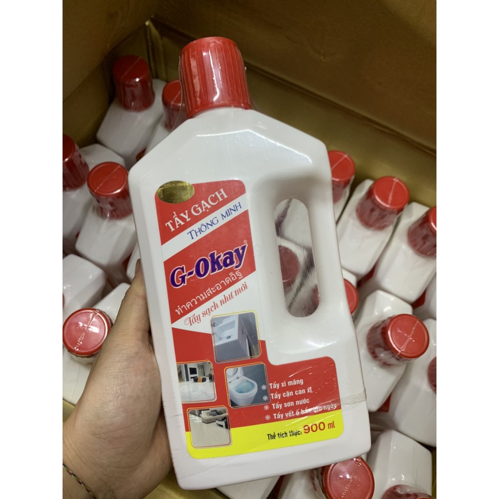 NƯỚC TẨY XI MĂNG, LAU GẠCH G-Okay 900ml