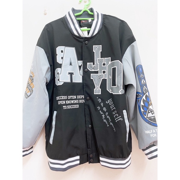 Áo Khoác Bomber Jacket Varsity Họa Tiết In Thêu Chất Đẹp Có Ảnh Thật - Áo Bomber Nam Nữ Hót Trend