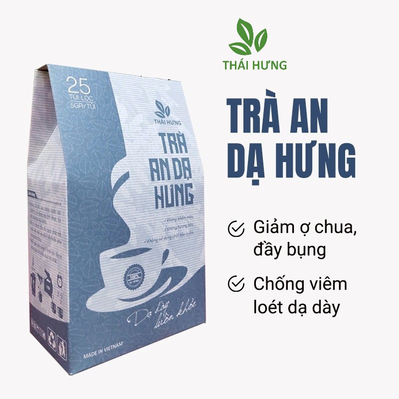 Trà An Dạ Hưng THÁI HƯNG - Giúp dạ dày luôn khỏe mạnh - chống viêm loét, cầm máu dạ dày, trung hòa a xit