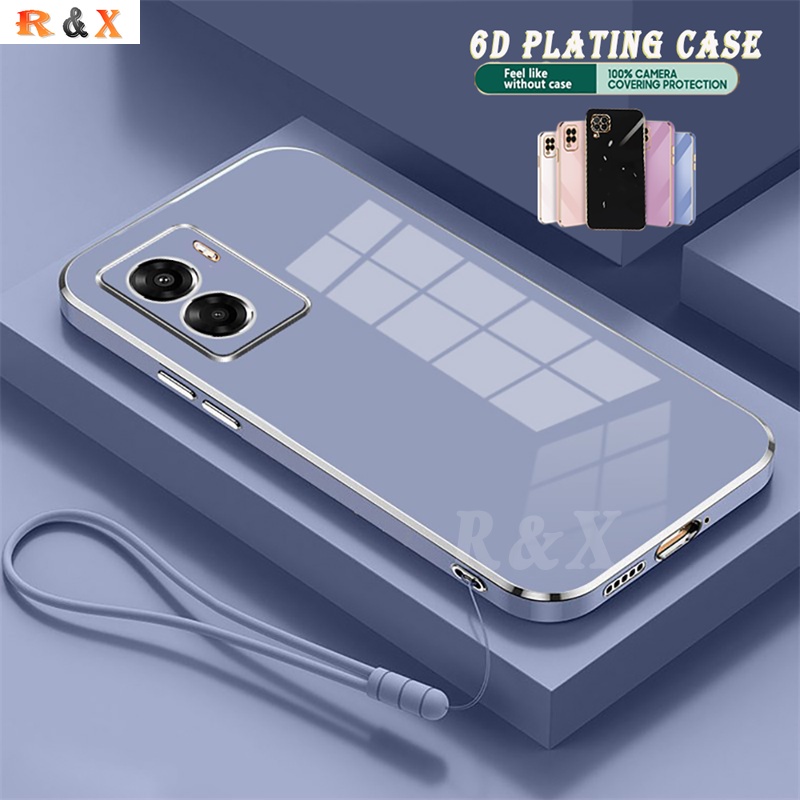 Ốp Điện Thoại Silicon Mạ 6D Cho OPPO A57 2022 A16K A16e A16 A15 A15s A55 A95 A74 A54 A5S A12 A7 A11K A3S A12E A53 2020 A33 X