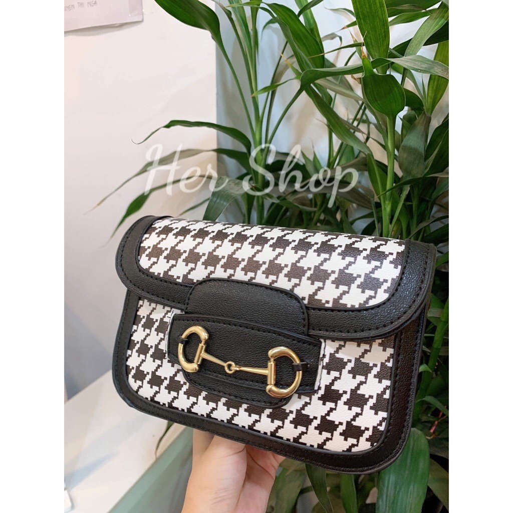 Túi đeo chéo nữ họa tiết kẻ ziczac giá rẻ thời trang đi chơi TX062