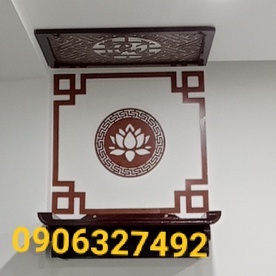 Trang trí bàn thờ phật đẹp bằng bộ dán hoa sen