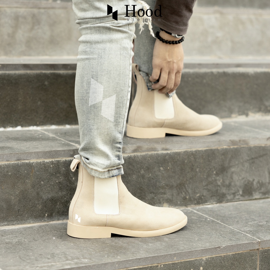 Giày Chelsea Boot màu Tan - Giúp tăng chiều cao 7 cm, Da lộn xịn xò - Bảo hành 12 tháng //thehood