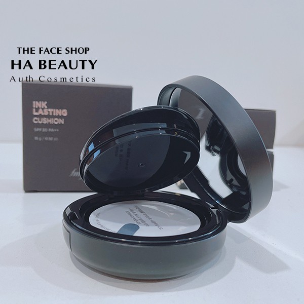 Phấn nước trang điểm lâu trôi che phủ tốt khuyết điểm hàn quốc The Face Shop fmgt Ink Lasting Cushion 15g SPF30 PA++ | BigBuy360 - bigbuy360.vn
