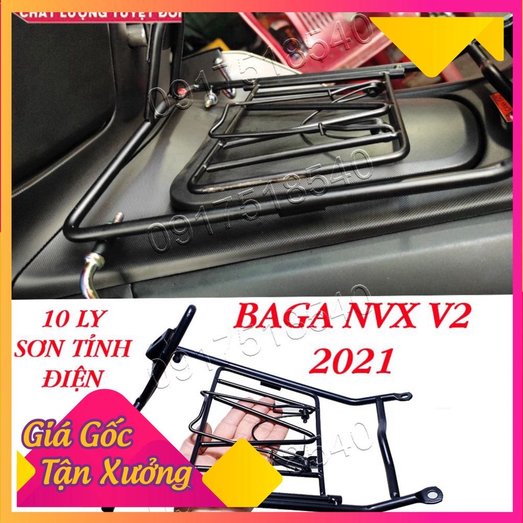 Baga NVX V2 2021 đen sơn tĩnh điện 10 ly (Ảnh Sp thật)