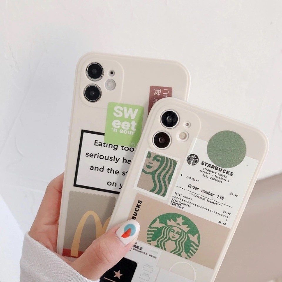 Ốp điện thoại silicon mềm bảo vệ camera hình Starbucks cho iPhone 12 mini 12 12 Pro 12 Pro Max 11 Pro Max X XS