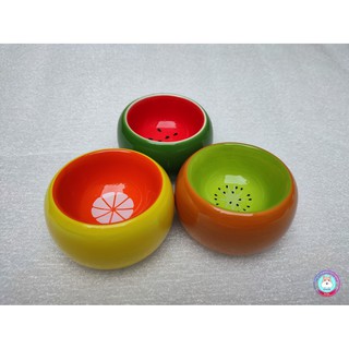 Bát đựng thức ăn cho Hamster (trái cây sứ: dưa hấu, bưởi, kiwi)