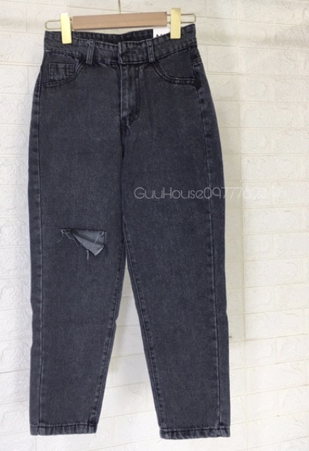 [ Mã FAMAYWA giảm 10K đơn 50K] Quần baggy jean rách gối dáng dài lưng cao B201 | BigBuy360 - bigbuy360.vn