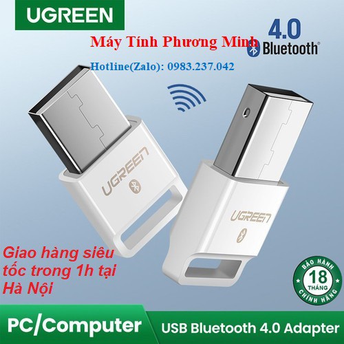 USB Bluetooth 4.0 cao cấp Ugreen 30443 - Hàng Chính Hãng bảo hành 18 tháng