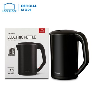 Ấm đun bằng thép không gỉ Lock&Lock, 1.7L màu đen EJK738BLK