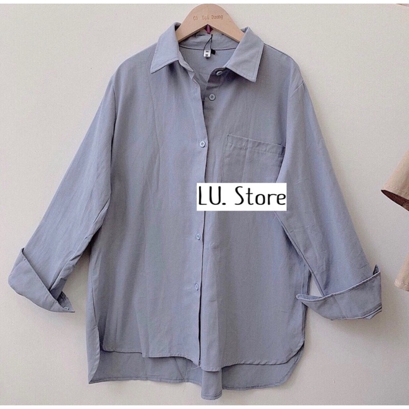 Sơ Mi Thô Mềm  Basic Freesize Dài Tay - Hàng Quảng Châu | BigBuy360 - bigbuy360.vn