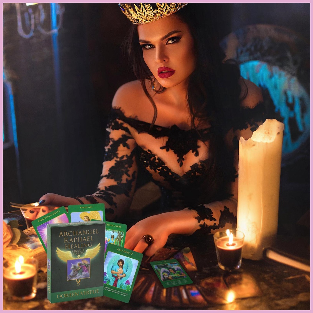 Bộ Bài Tarot Phiên Bản Tiếng Anh Archangel Raphael Healing Oracle Cho Người Mới Bắt Đầu