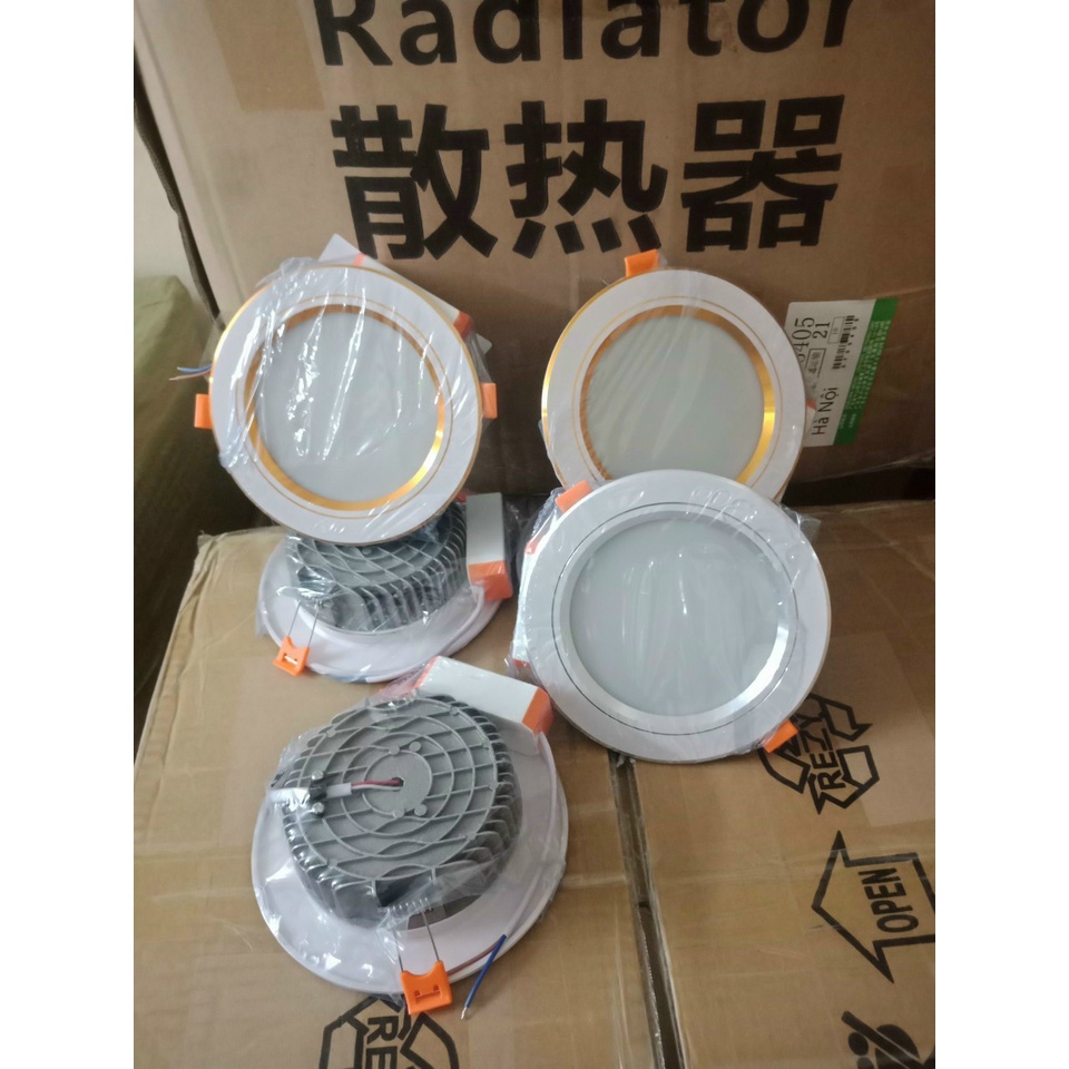 Đèn downlight led - đèn âm trần - đèn mắt trâu - 9w - khoét lỗ thi công 110 mm