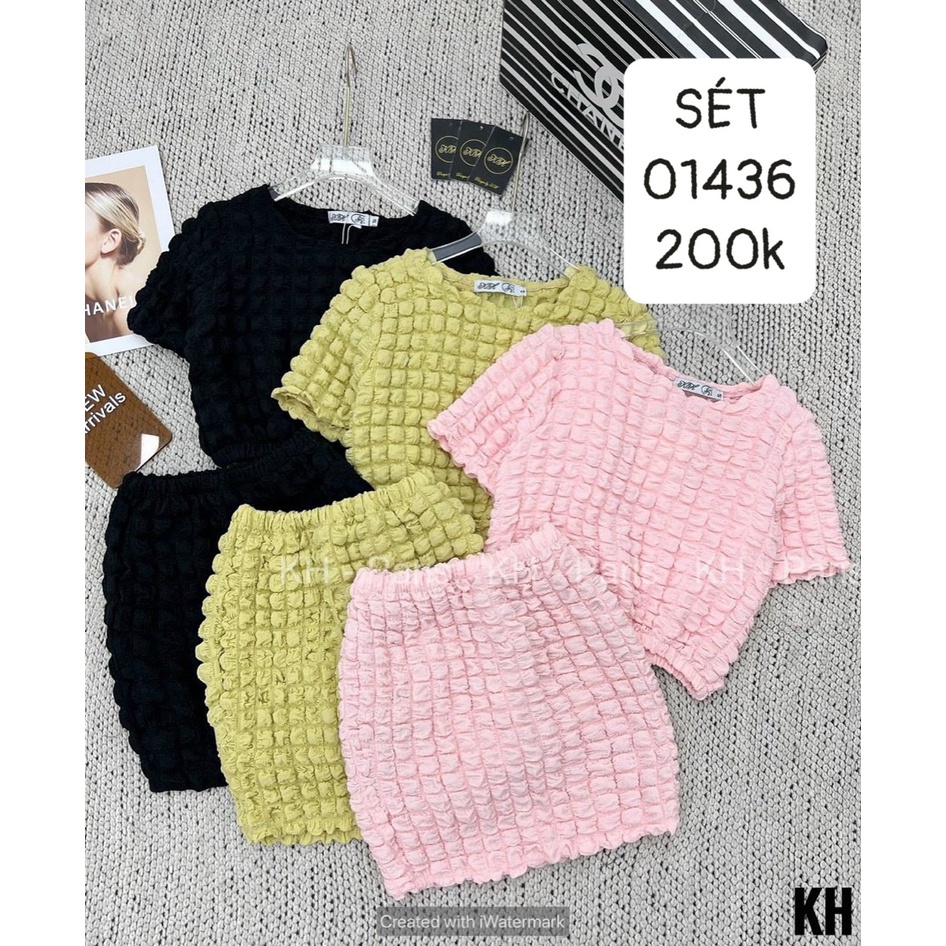 SÉT ÁO TAY NGẮN + CHÂN VÁY - QA01436