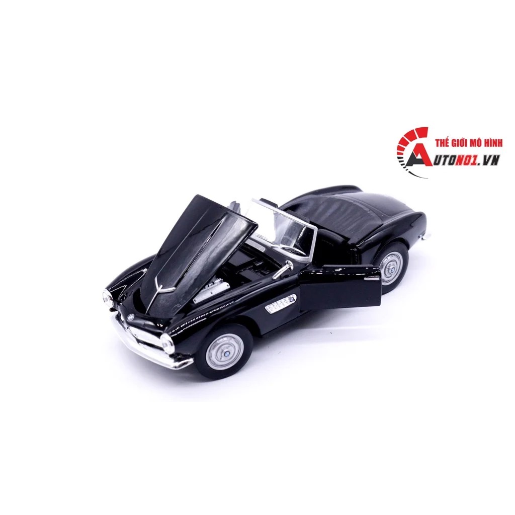 MÔ HÌNH XE CỔ BMW 507 CONVERTIBLE BLACK 1:24 WELLY 7448