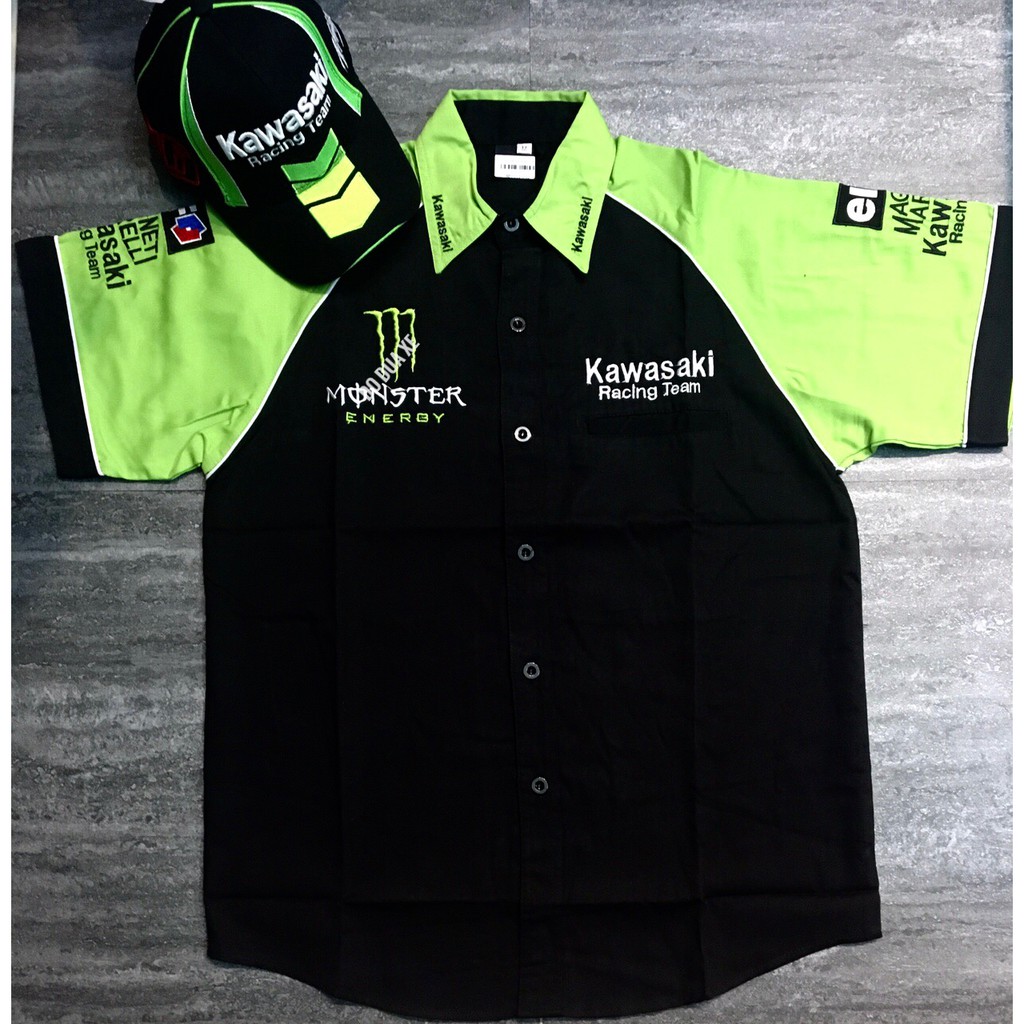 Áo sơ mi đua xe kawasaki
