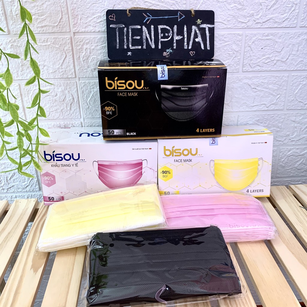 Khẩu trang y tế 4 lớp 1 hộp 50 cái - Khẩu trang em bé 1 hộp 10 cái