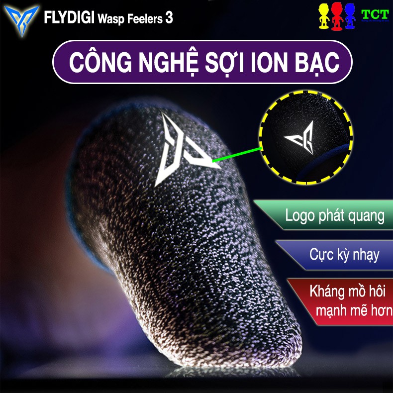 [THẾ HỆ MỚI] Flydigi Wasp Feelers 2  - Quick Flash Wasp Feelers 2 |Bao Găng Tay Chơi Game Mobile Công Nghệ Sợi Carbon